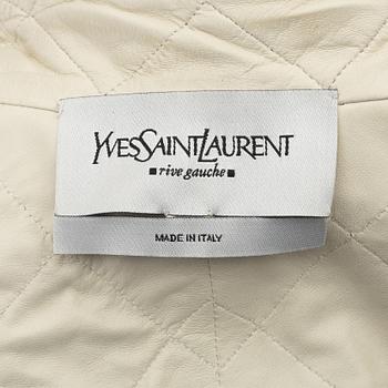Yves Saint Laurent, a quilted leather jacket, size 38.