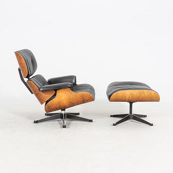 Charles and Ray Eames, a "Loounge chair" and stool Herman Miller 1960/70s.