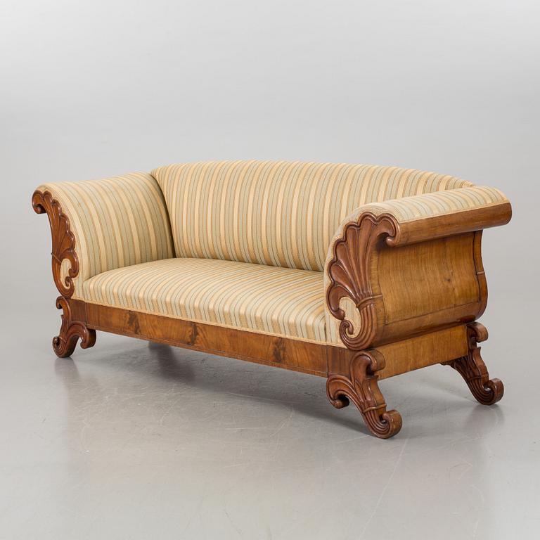 A late Empire sofa, later part of the 19th century.