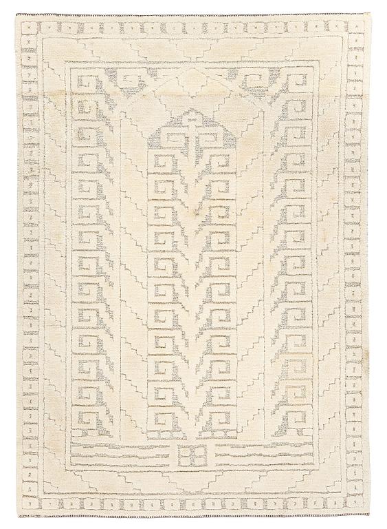 Märta Måås-Fjetterström, A CARPET, "Vita spetsporten", knotted pile in relief, ca 242,5 x 168,5 cm, signed AB MMF.