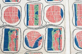 Josef Frank, a pair of linnen curtains, "Manhattan", Svenskt Tenn, Sweden.