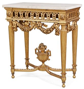 KONSOLBORD, ett par. Danmark, 1700-talets slut. Harsdorffs art.