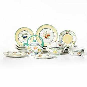 Servis, 29 delar, porslin, "French Garden Fleurence", Villeroy Bosch, Tyskland.