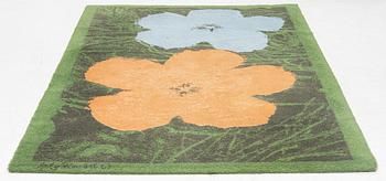 Andy Warhol, after. A 'Flowers' carpet, Denmark, EGE Axminster A/S, c. 202 x 140 cm.