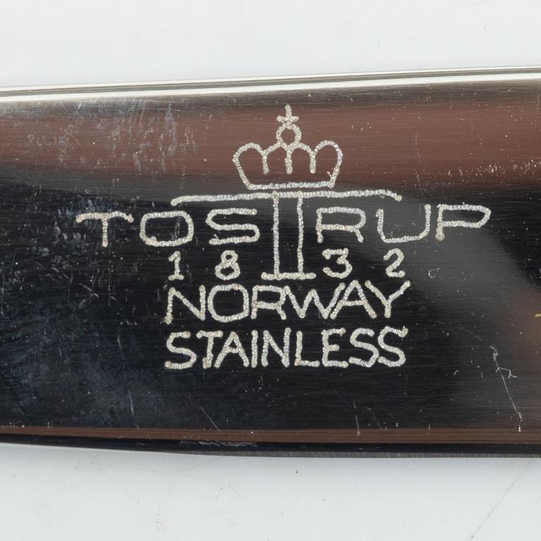 Bestickuppsättning, 48 delar, silver, J Tostrup, Oslo, Norge, 1900-talets mitt.