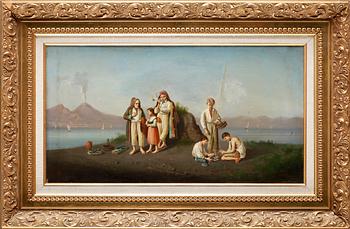 OKÄND KONSTNÄR, olja på duk. Bär sign G. Ciappa. 1800-tal.