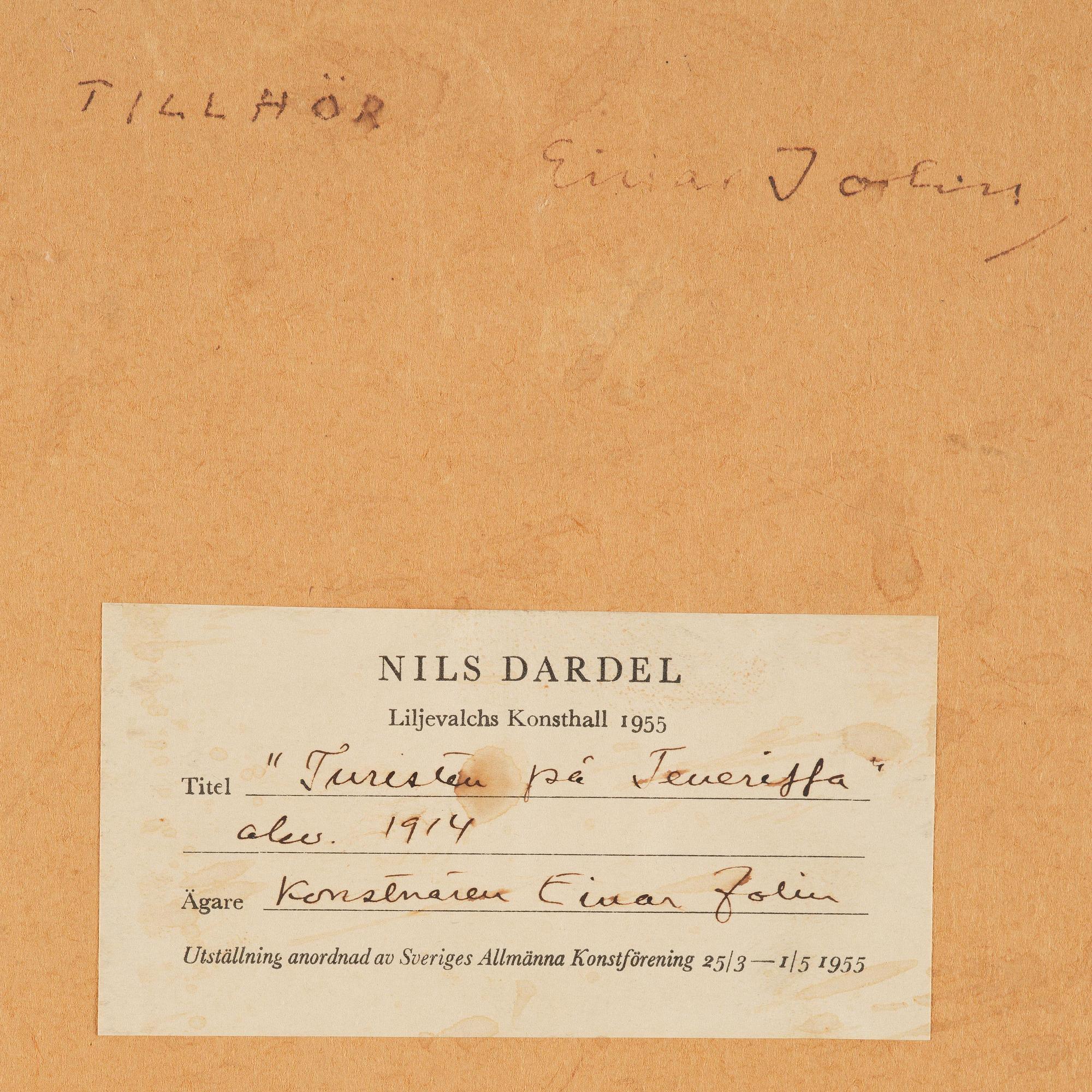 Nils von Dardel, "Turisten på Teneriffa".