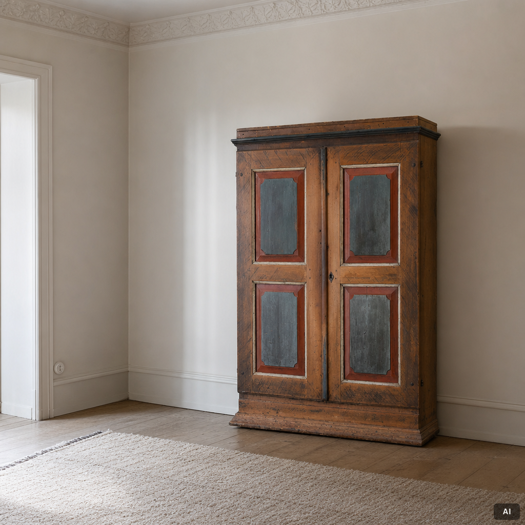 A Swedish painted cabinet, 19th Century.