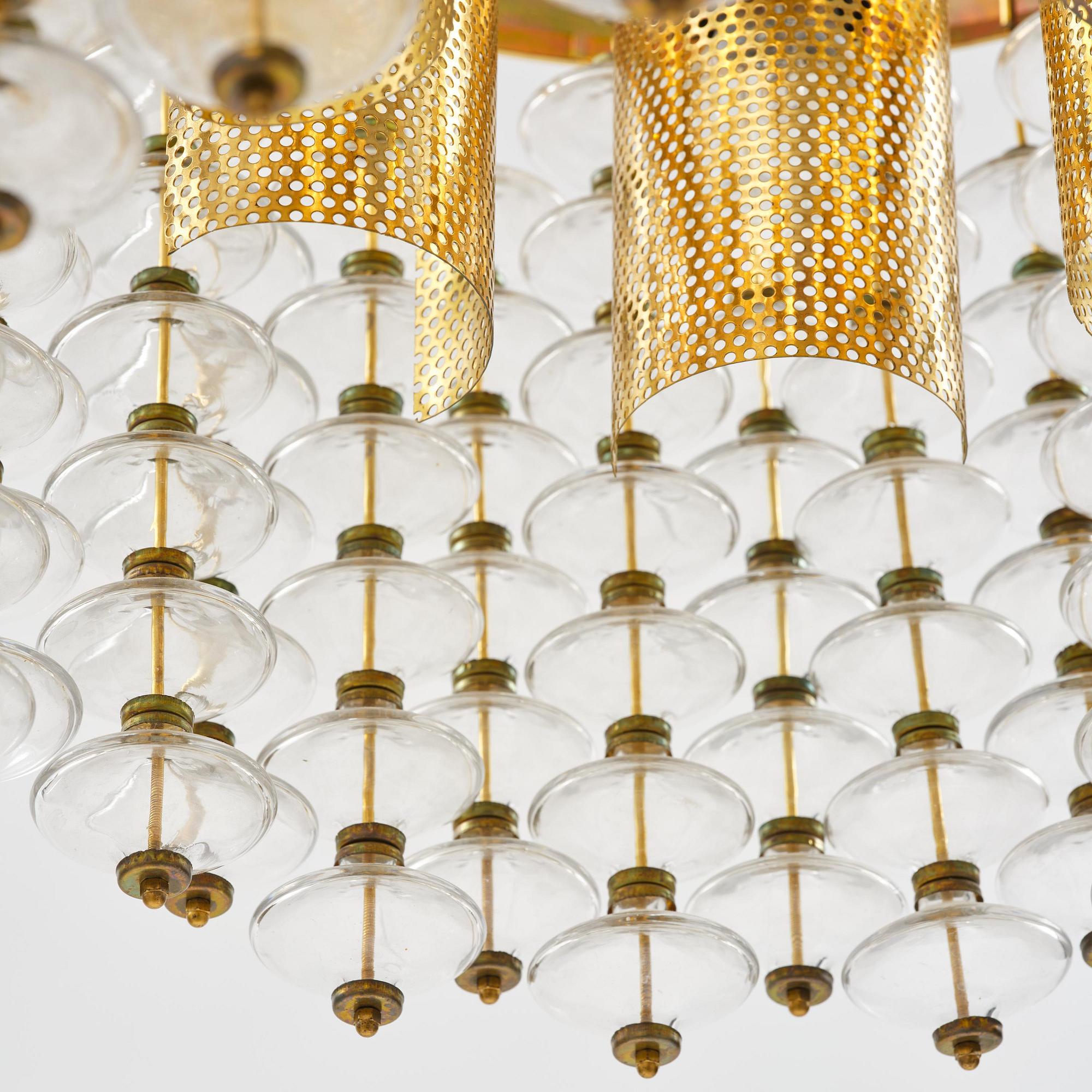 Hans-Agne Jakobsson, taklampa, "Estrella", modell "T 580", Hans-Agne Jakobsson AB, Markaryd, 1960-70-tal.