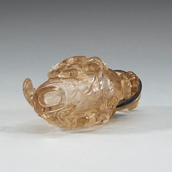 A rock-chrystal vase with cover, Qing dynasty (1644-1912).