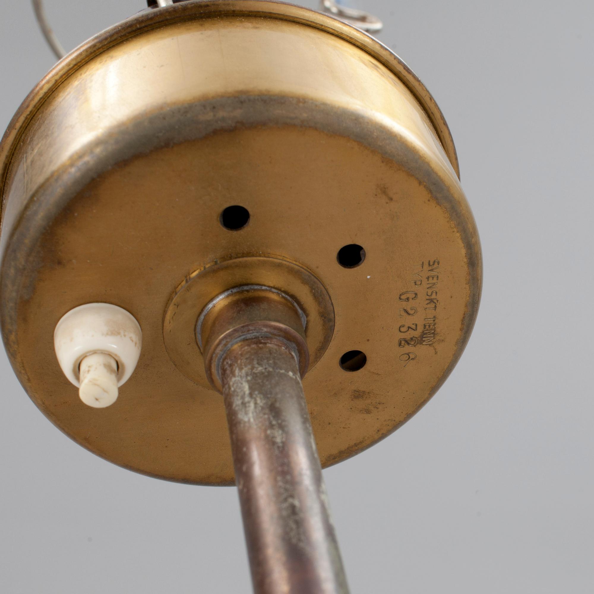 GOLVLAMPA, mässing, design Josef Frank, Firma Svenskt Tenn, modell 2326.