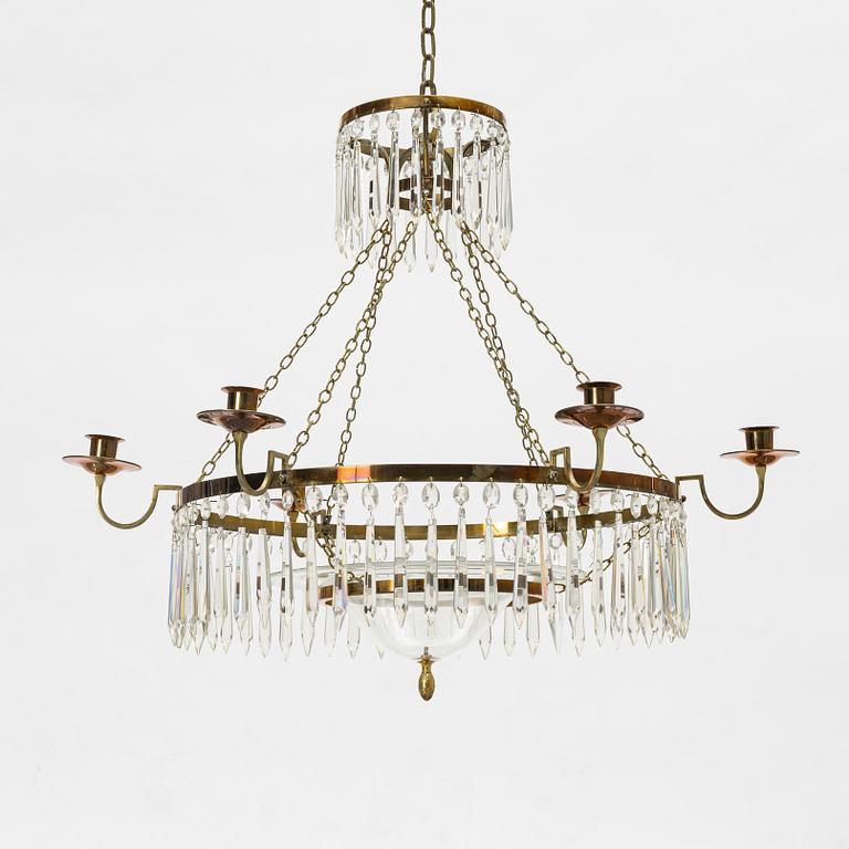 Chandelier, late Gustavian, circa 1800.