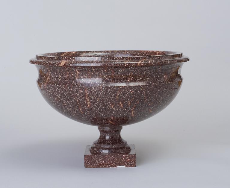 A Swedish first half 19th Century porphyry tazza.