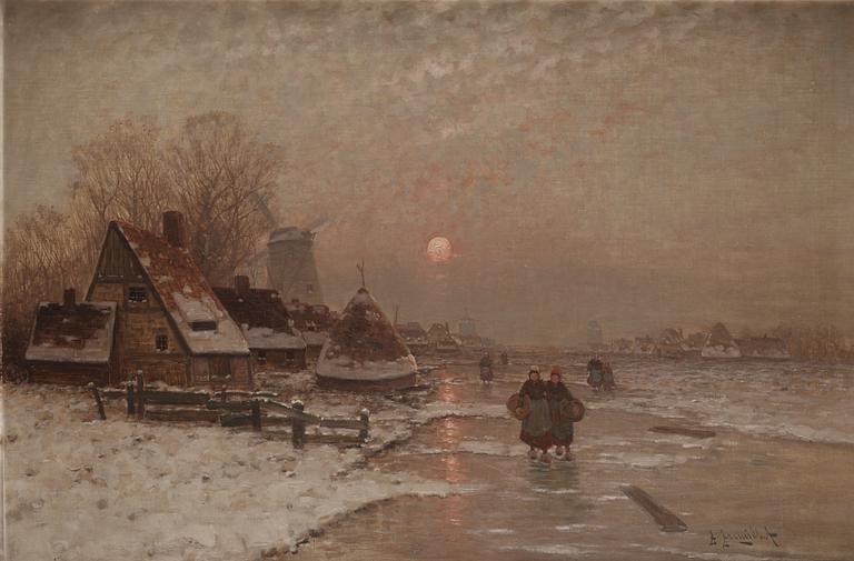 Johann Jungblut, oil on canvas, signed.