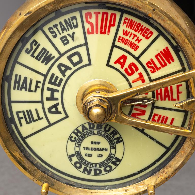 Ship telegraph, marked Chadburn London.