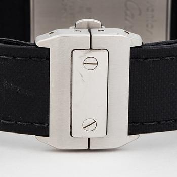 CARTIER, Santos 100, wristwatch, 38 x 38(51) mm.