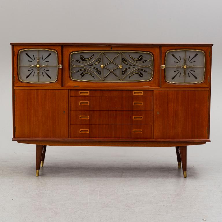 A drinks cabinet / sideboard,  teak, possibly Norway. 1950s.