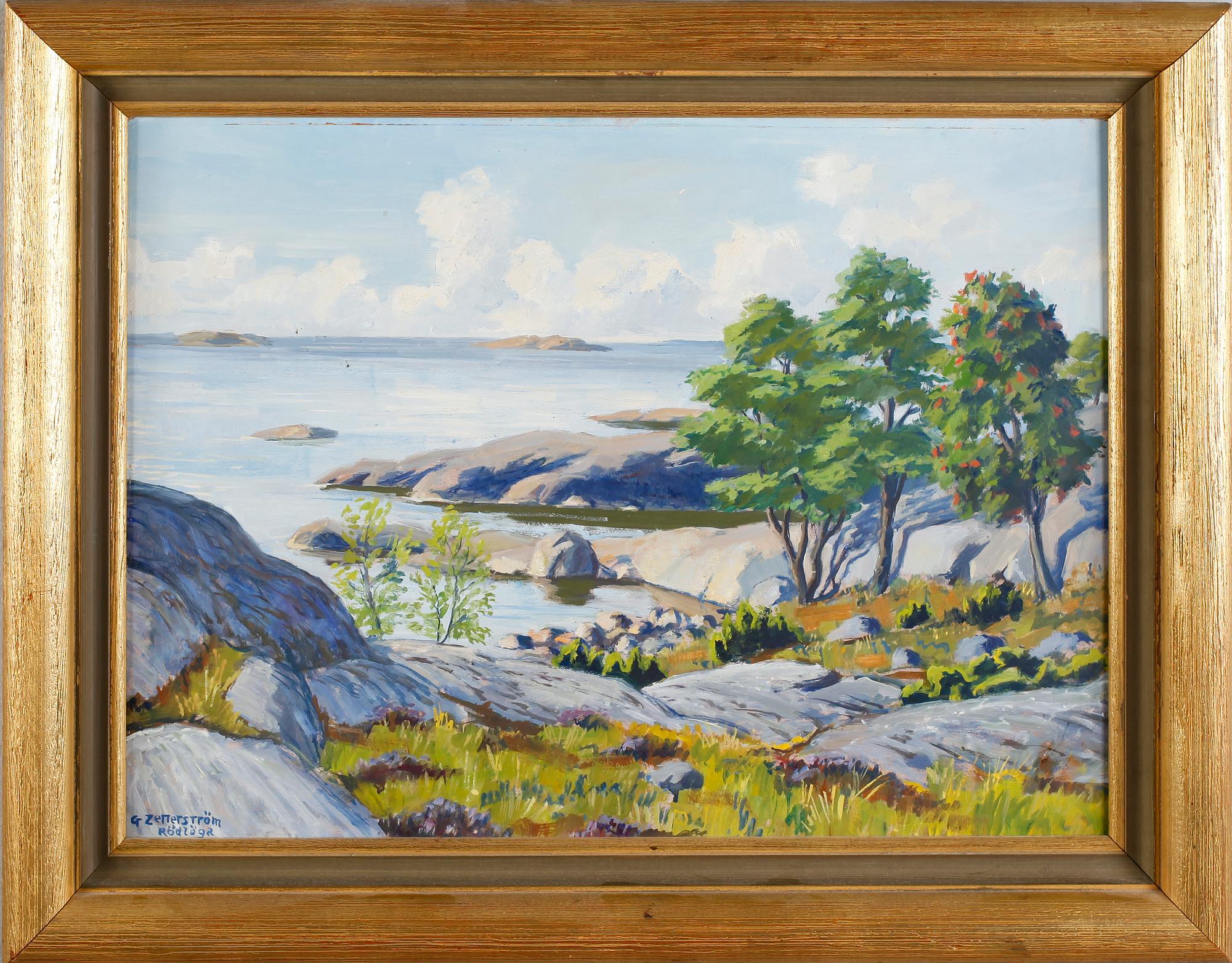GUNNAR ZETTERSTRÖM, Olja på pannå, signerad.