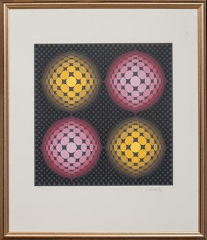 VICTOR VASARELY, färgserigrafi, signerad och numrerad E.A V/XXV.
