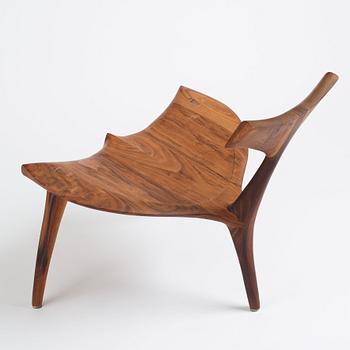 Morten Stenbæk, a "Whale Chair", No. 17, his own studio, Denmark, 2018.