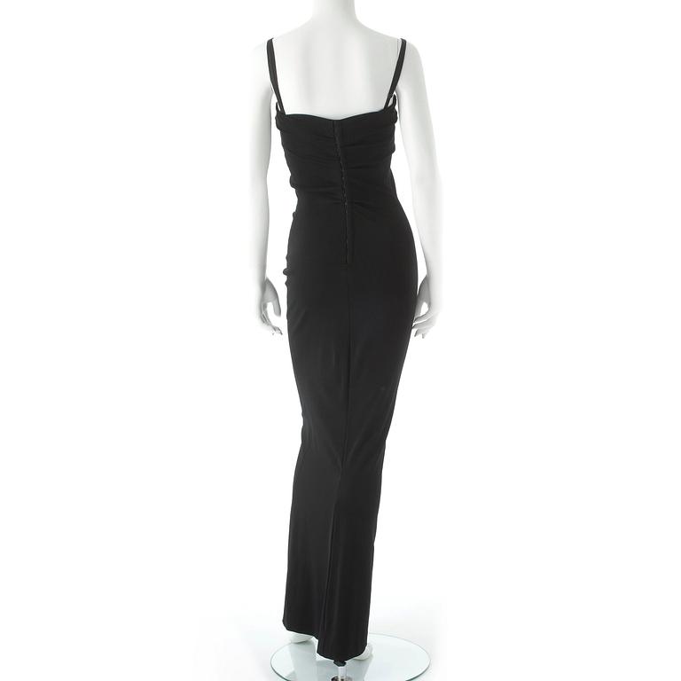 DOLCE & GABBANA, a black evening dress. Italian size 40.