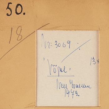 NELL WALDEN, mixed media on print, signed and dated-71.