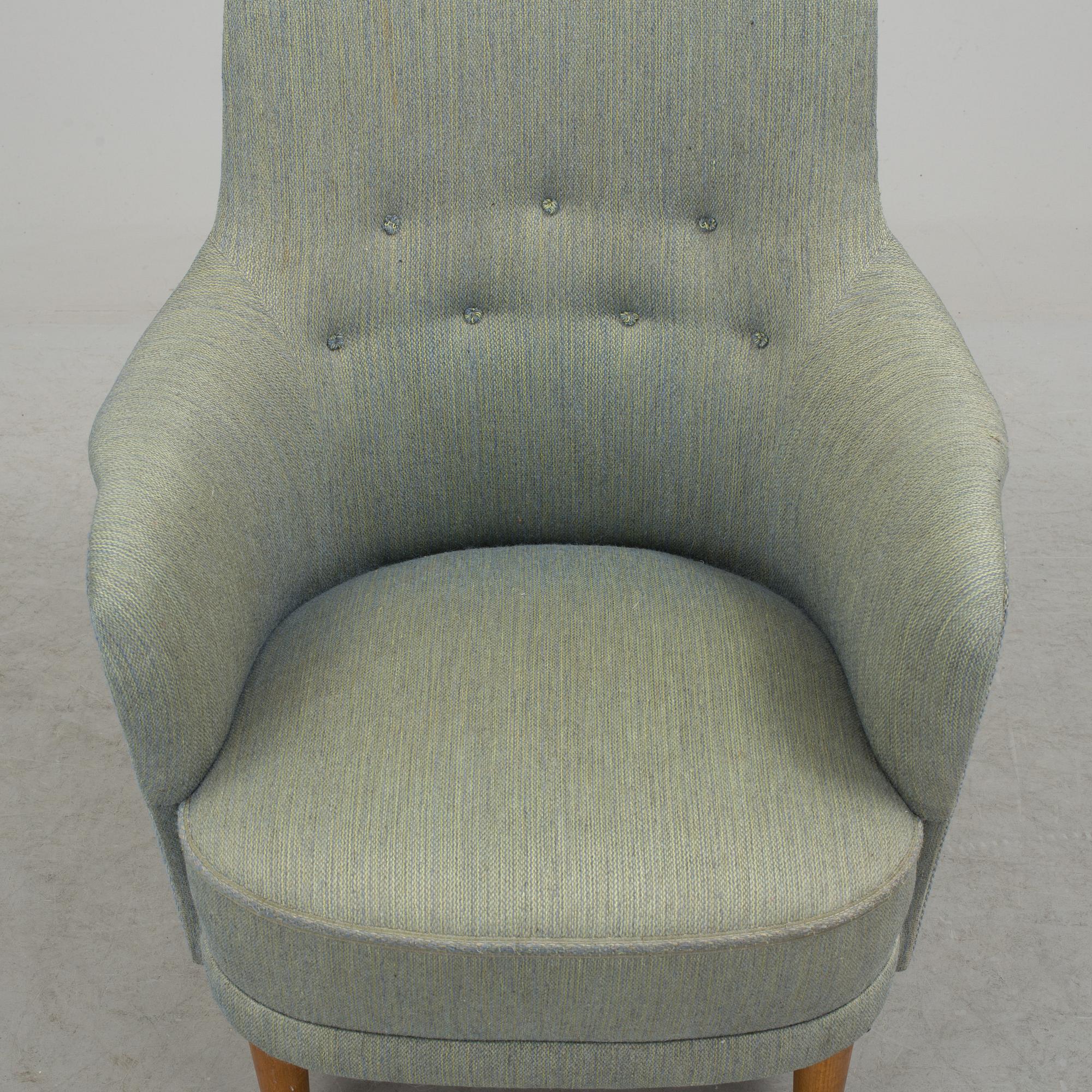 CARL MALMSTEN, fåtölj, "Samsas", 1900-talets andra hälft.