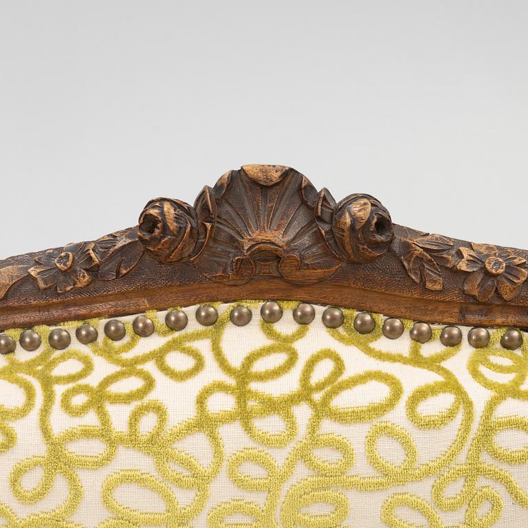 An Armchair, Louis XV style, 19th century.