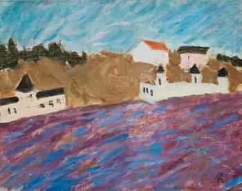 444. Ragnar Sandberg, "Bath houses, Stenugnsön" (Varm- och kallbadhusen, Stenungsön).