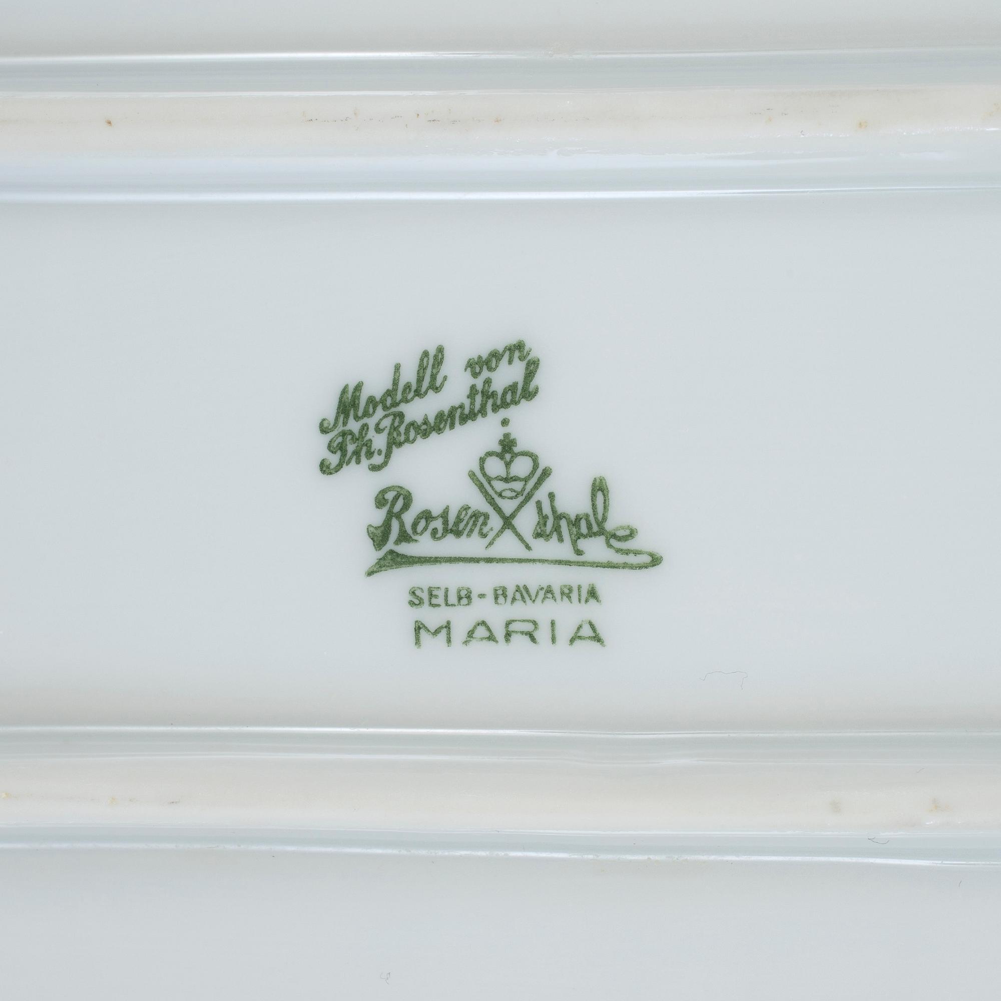 MAT- och KAFFESERVIS, 87 delar, porslin, "Maria Björnbär". Rosenthal.