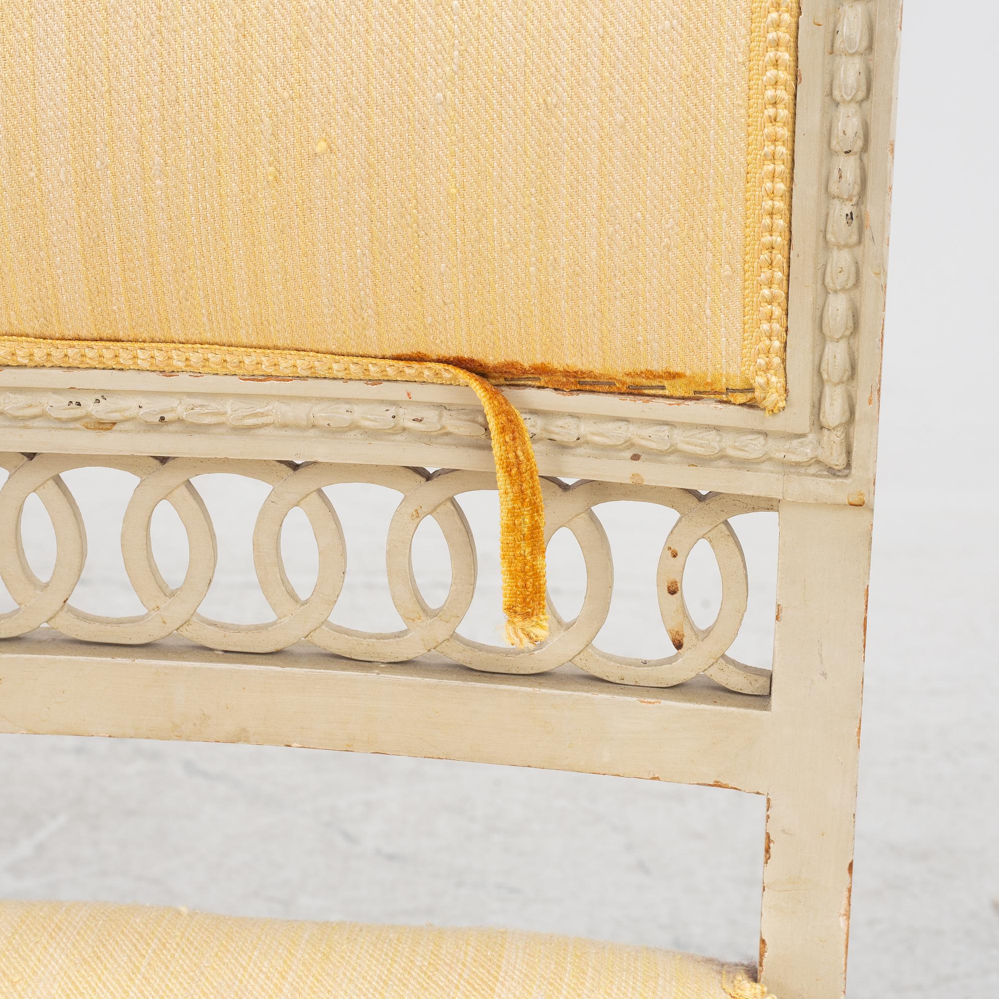 Four chairs, late Gustavian style,from  around th year 1900.