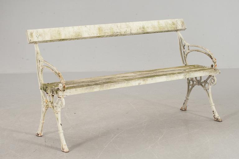 TRÄDGÅRDSBÄNK, gjutjärn, omkring 1900.