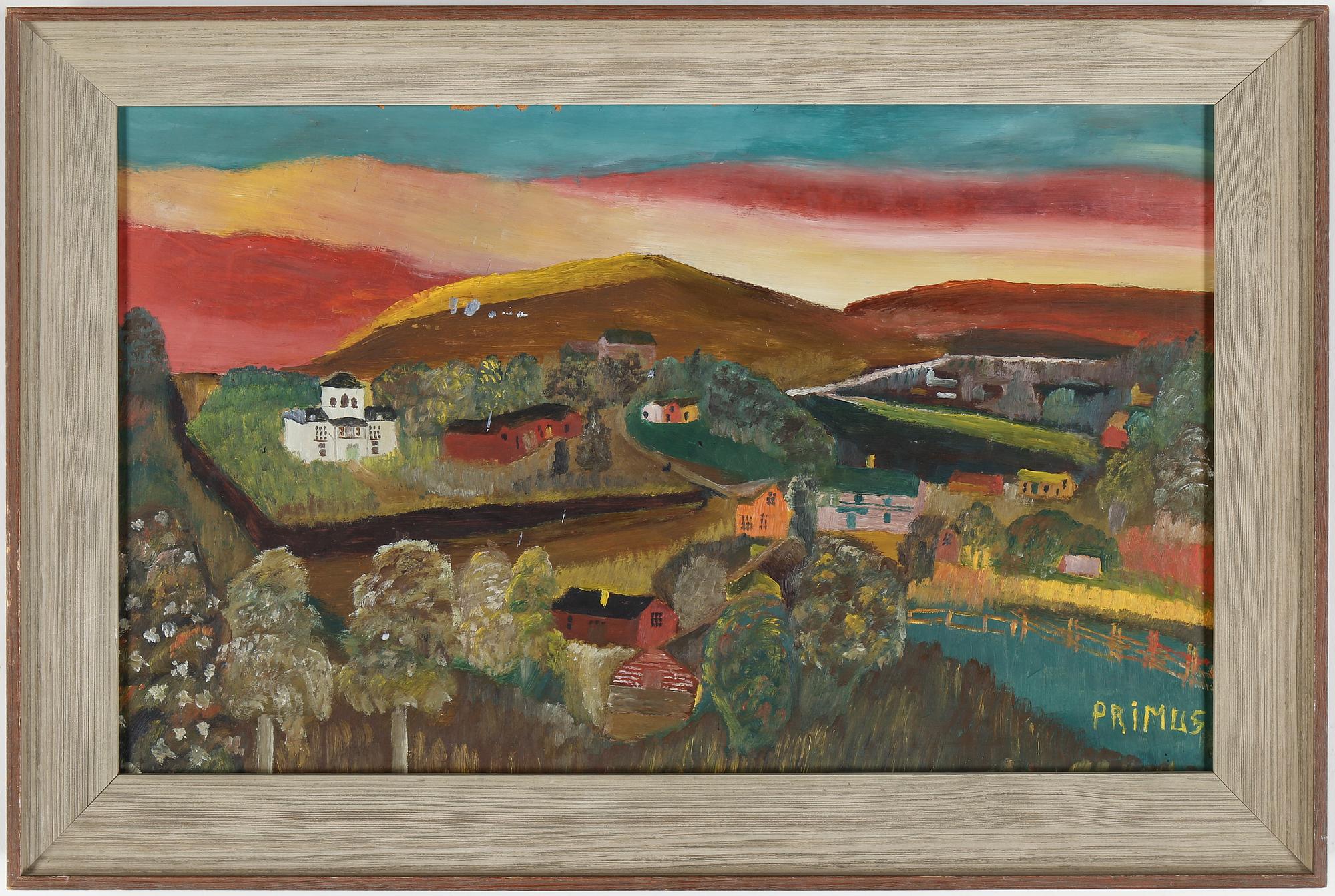 PRIMUS MORTIMER PETTERSSON, Olja på pannå, signerad.