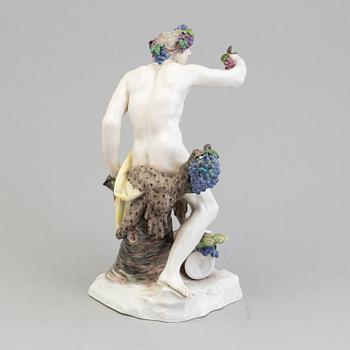 A 20th century porcelain figure of "Bacchus",  model after Dominik Auliczek, Nymphenburg, Germany.