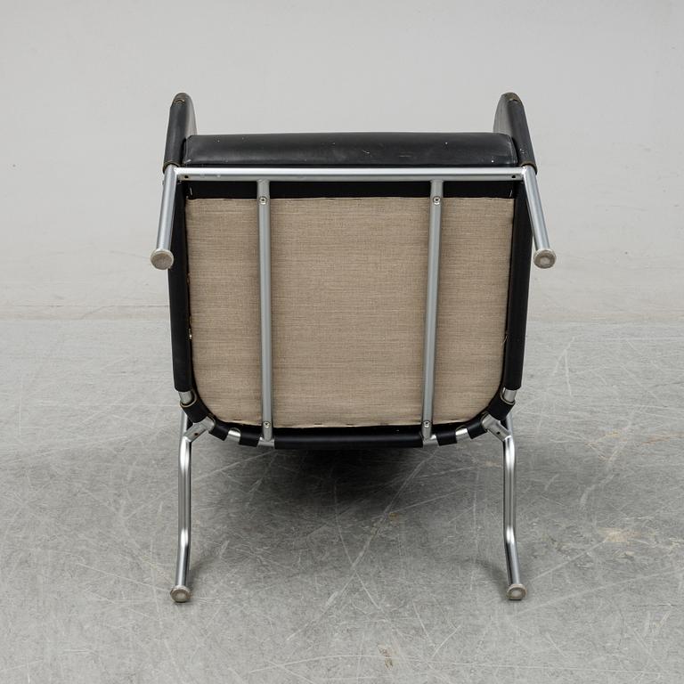 Mats Theselius, a 'Bruno' tubular steel and leather lounge chair, Källemo AB, designed in 1997.