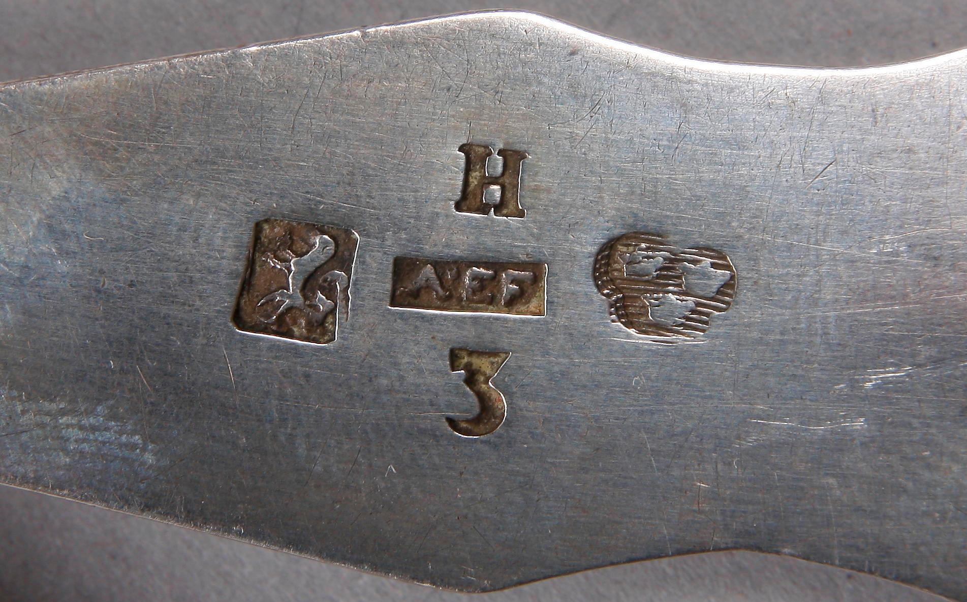 MATSKEDAR, 3 st, silver, bla Anders Engenfelt, Kalmar 1814.