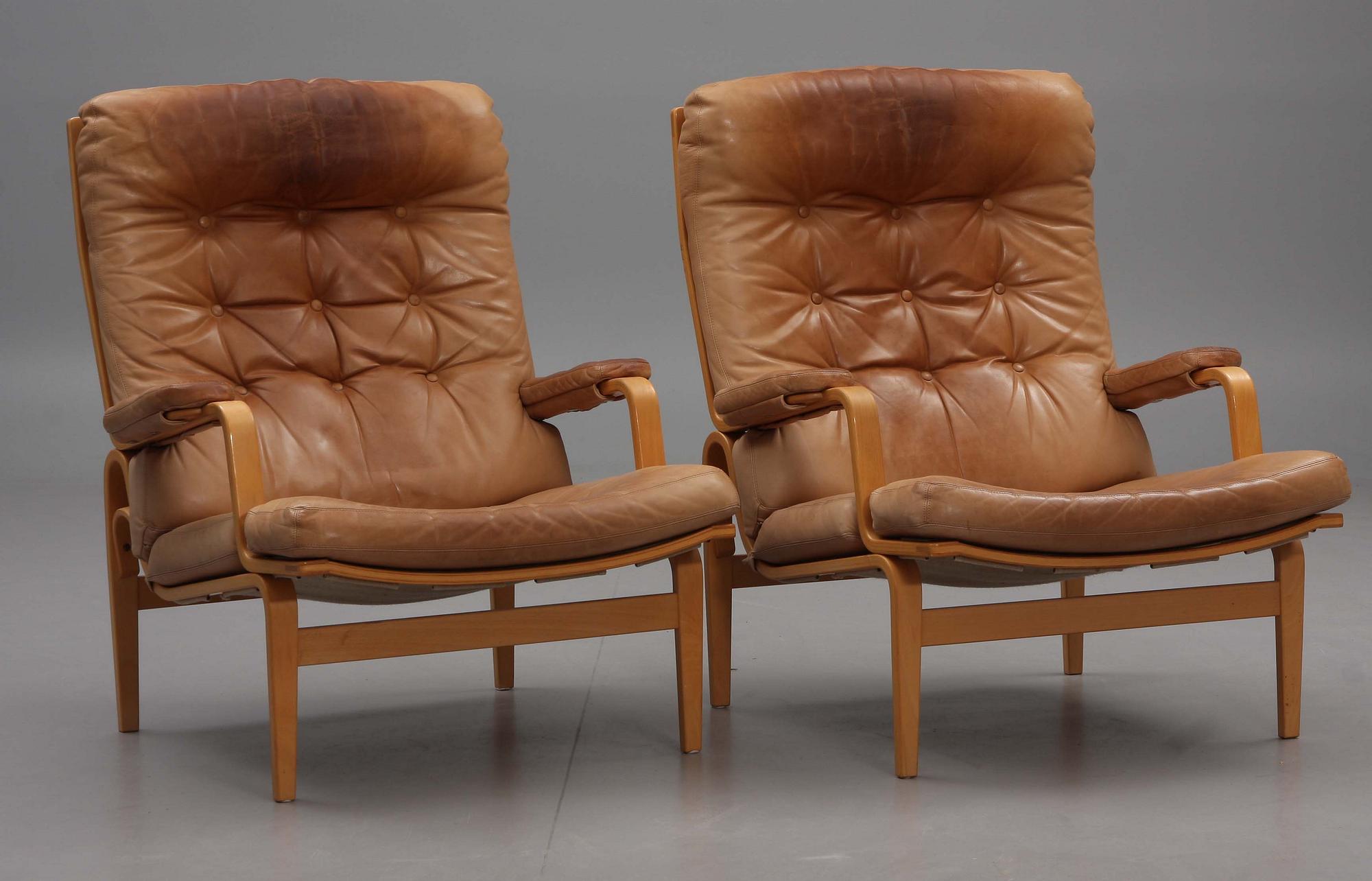 FÅTÖLJER, ett par, "Ingrid", Bruno Mathsson.