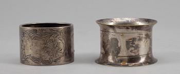 PARTI SILVER, 6 delar, bland annat Wessman, 1862. Vikt ca 360 gram.