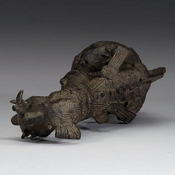 A bronze mythological beast, Ming Dynasty (1368-1643).