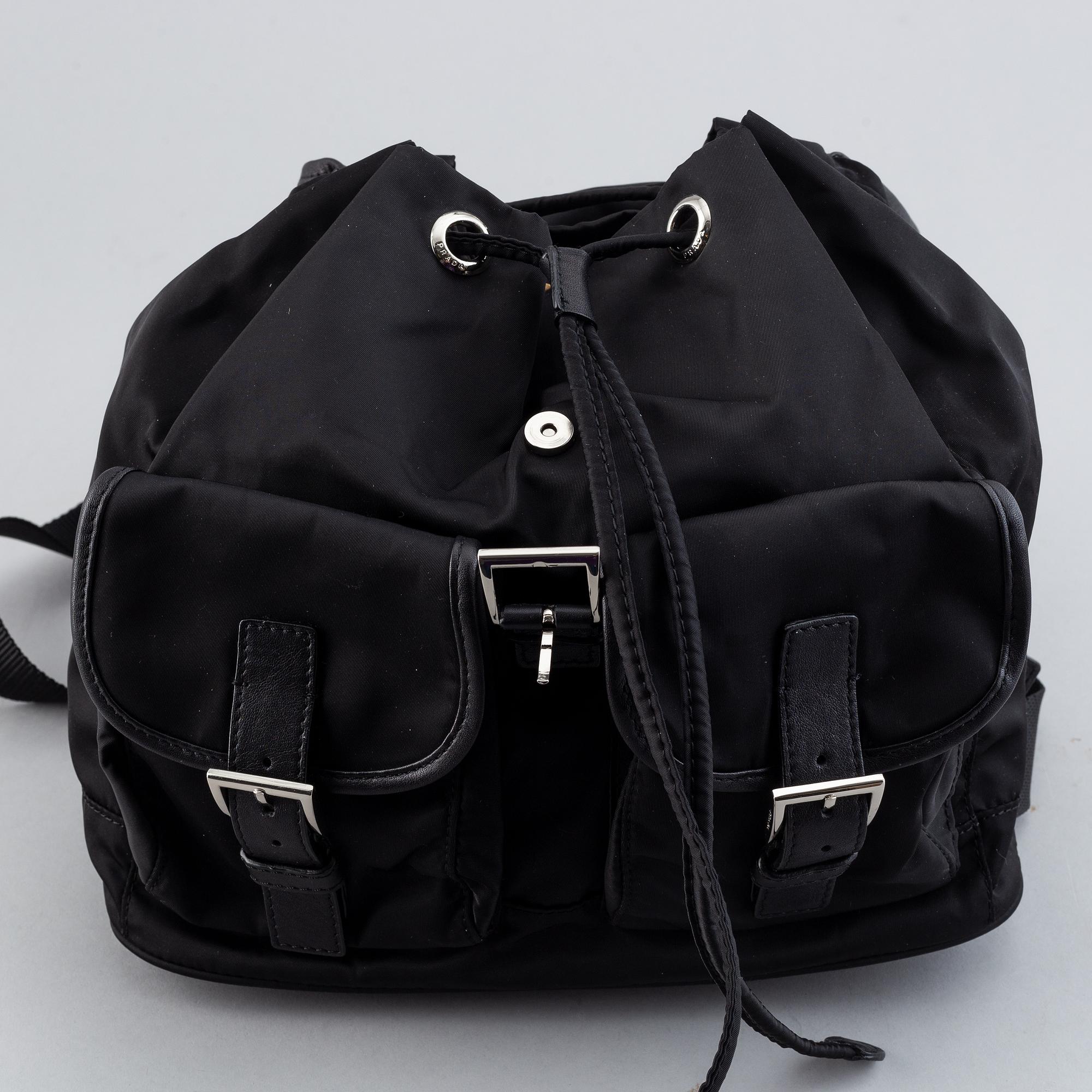 Prada, backpack.