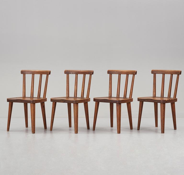 Axel Einar Hjorth, stolar, 4 st, "Utö", Nordiska Kompaniet 1930-tal.