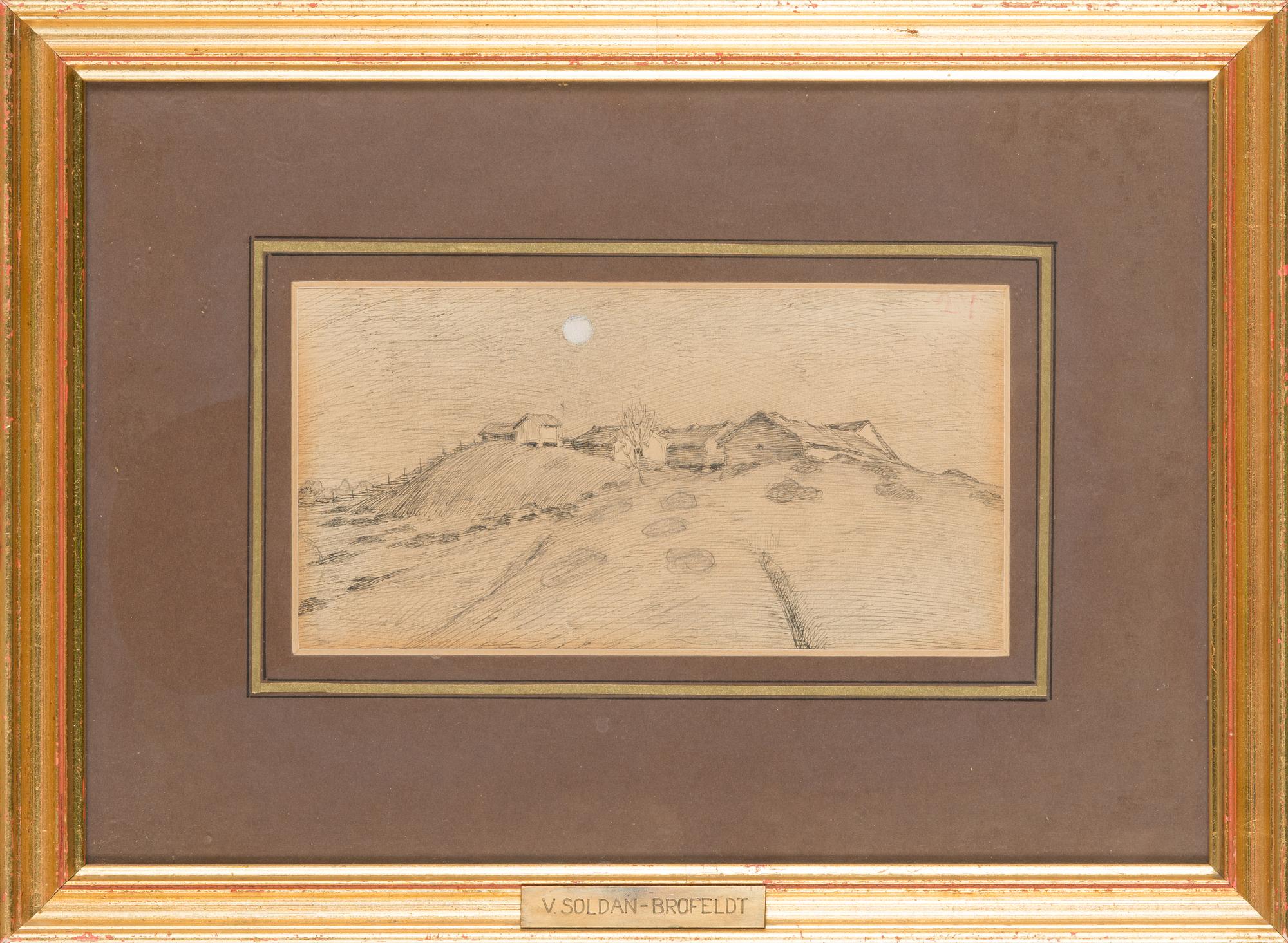 Venny Soldan-Brofeldt, a pencil drawing, unsigned.