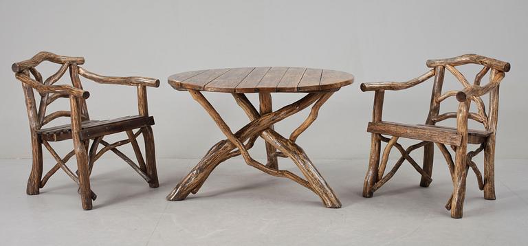 TRÄDGÅRDSMÖBEL, 5 delar, tidigt 1900-tal.