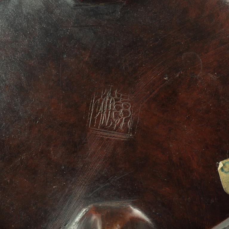 A Japanese bronze censer, Meiji (1868-1912).