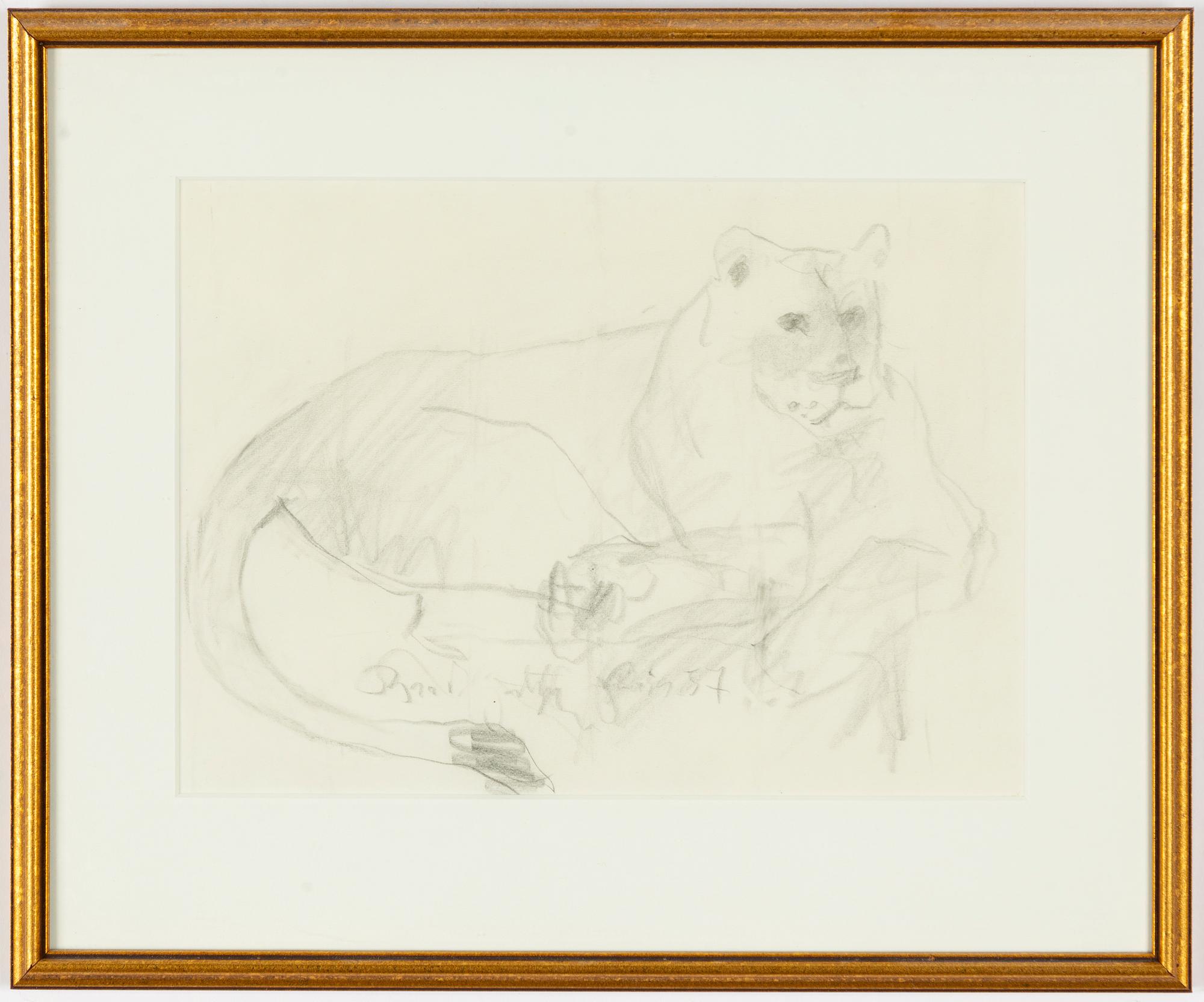 Bror Hjorth, Reclining Lioness.