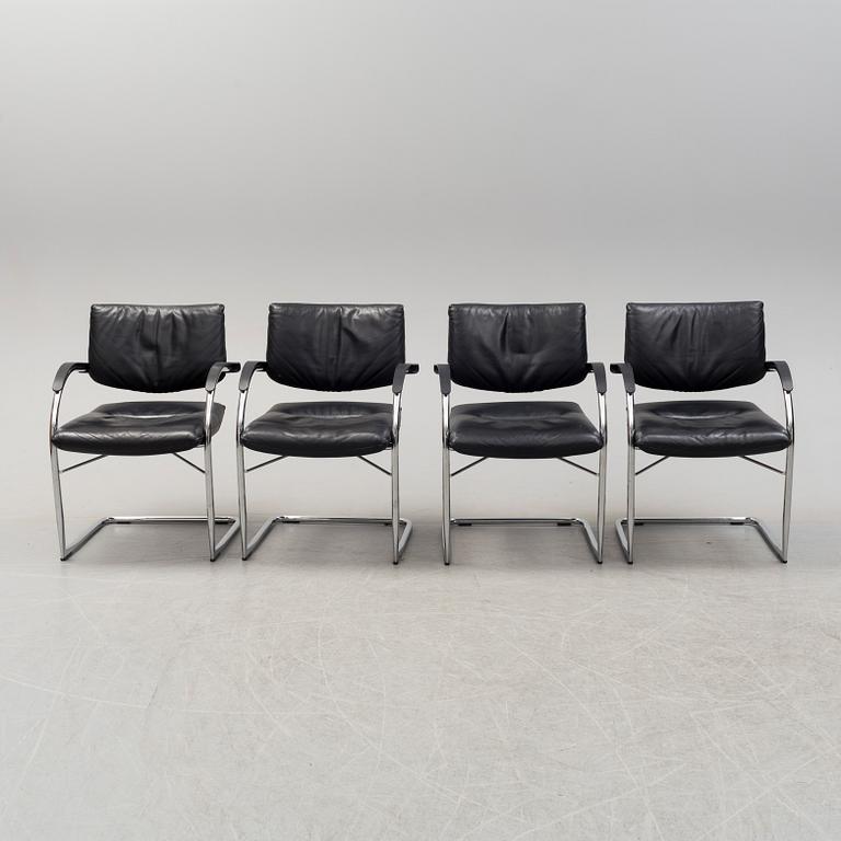 Four Vitra armchairs, 20th century.