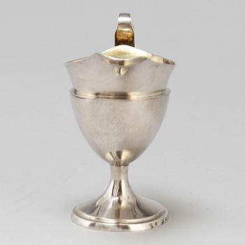 A silver creamer, mark of PE Sundberg, Karlskrona 1830.