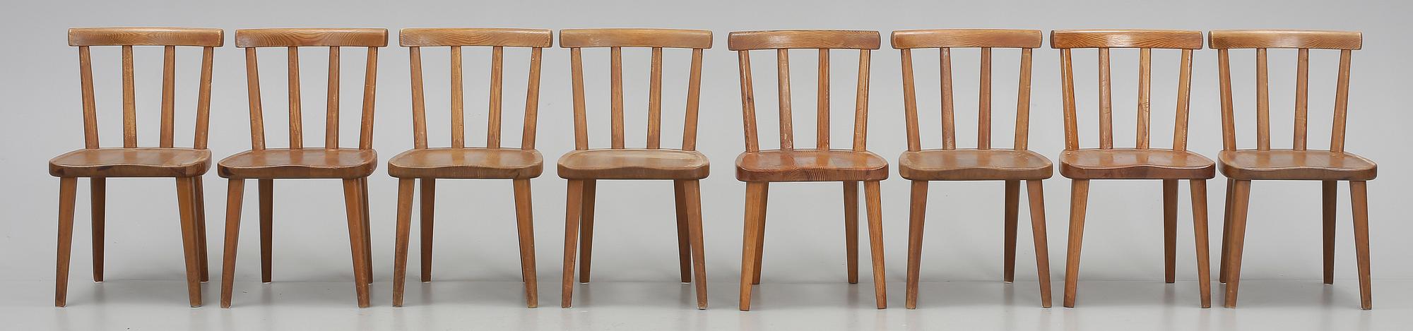 STOLAR, 8 st, "Utö", Axel Einar Hjort, Nordiska Kompaniet, 1930-tal.