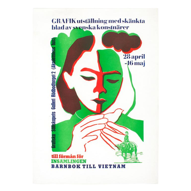 OLOF SANDAHL, screentryck, affisch, 4 st, signerade.