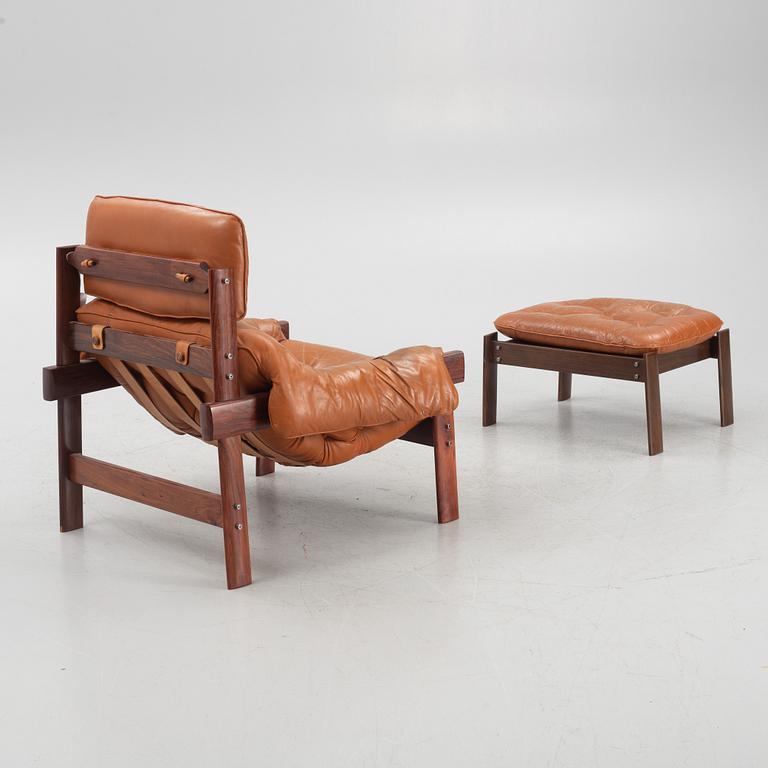 Percival Lafer, armchair with footstool, Lafer MP, Brazil, 1960s/70s.